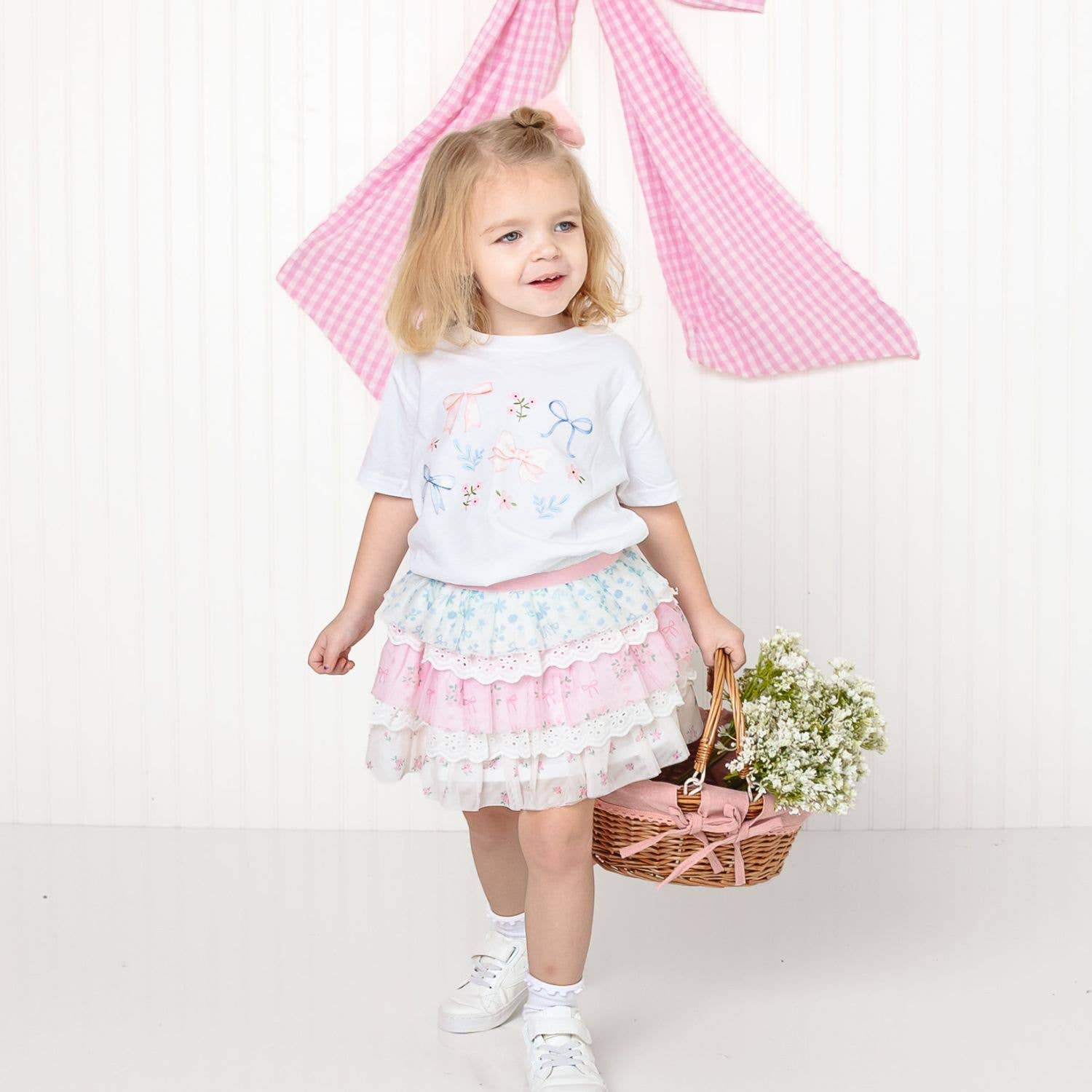 Floral & Lace Tiered Tutu Skirt - Kids Boutique Clothing