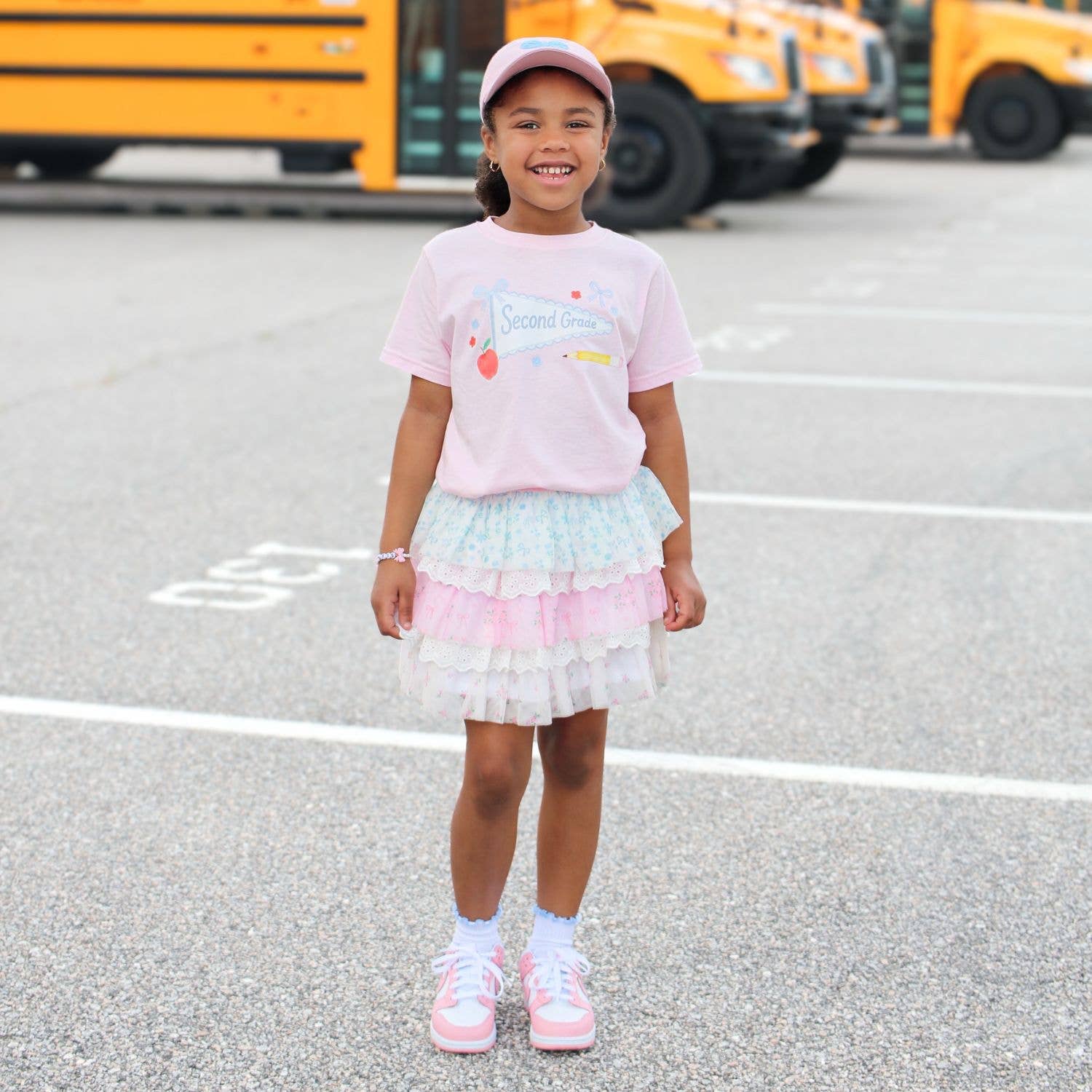 Floral & Lace Tiered Tutu Skirt - Kids Boutique Clothing