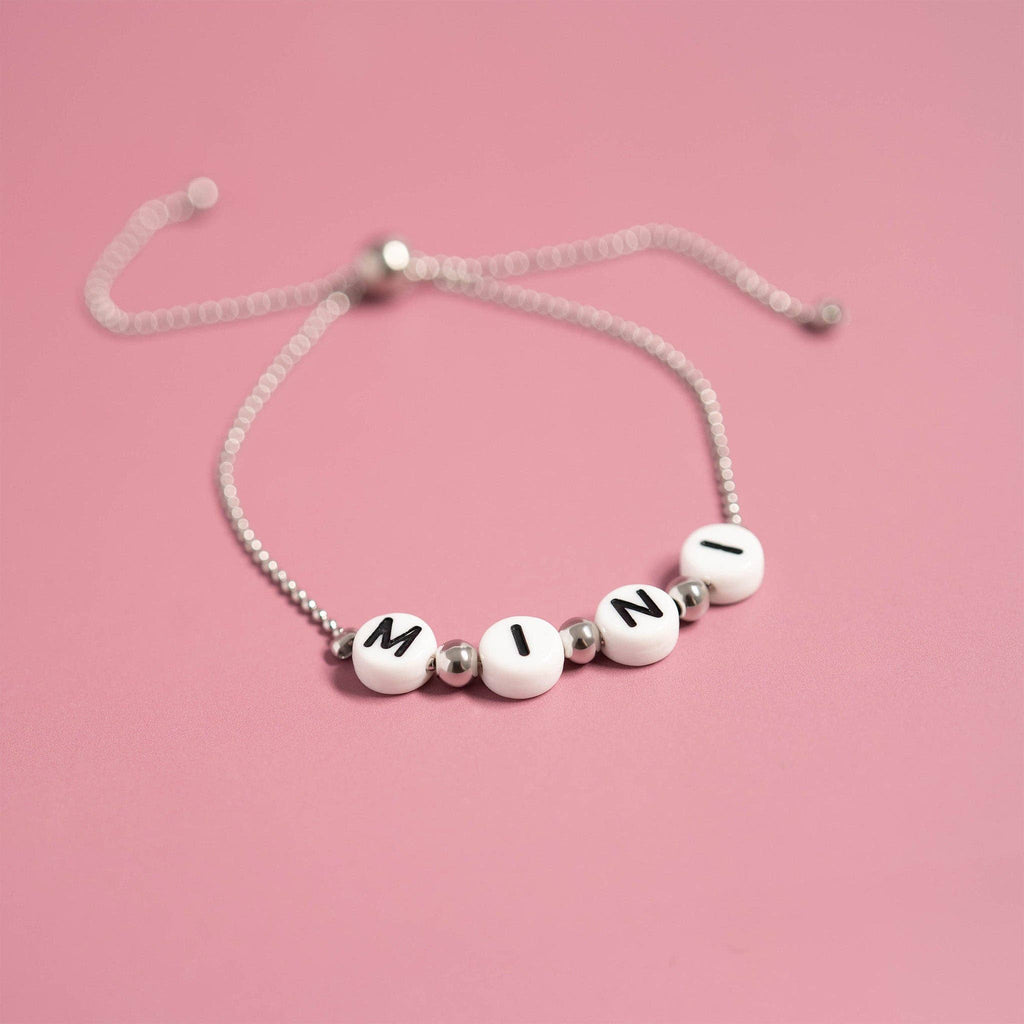 18K Gold PVD Stainless Steel "Mini" Beaded Charm Bracelet: Gold