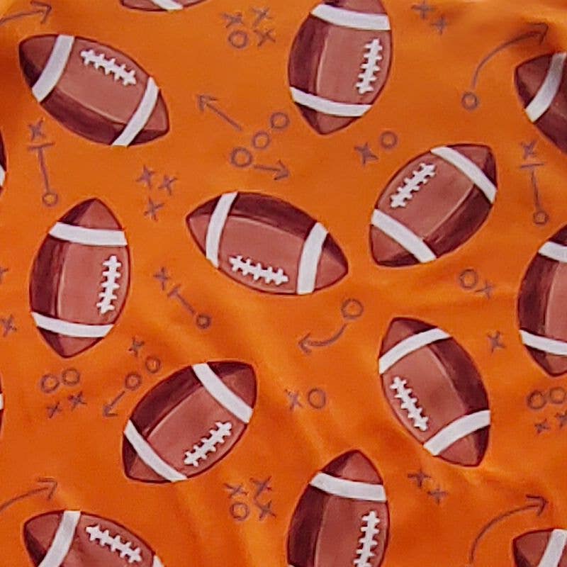 Orange Football Boy Romper