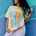Butterfly Mama Tee: Banana / Medium