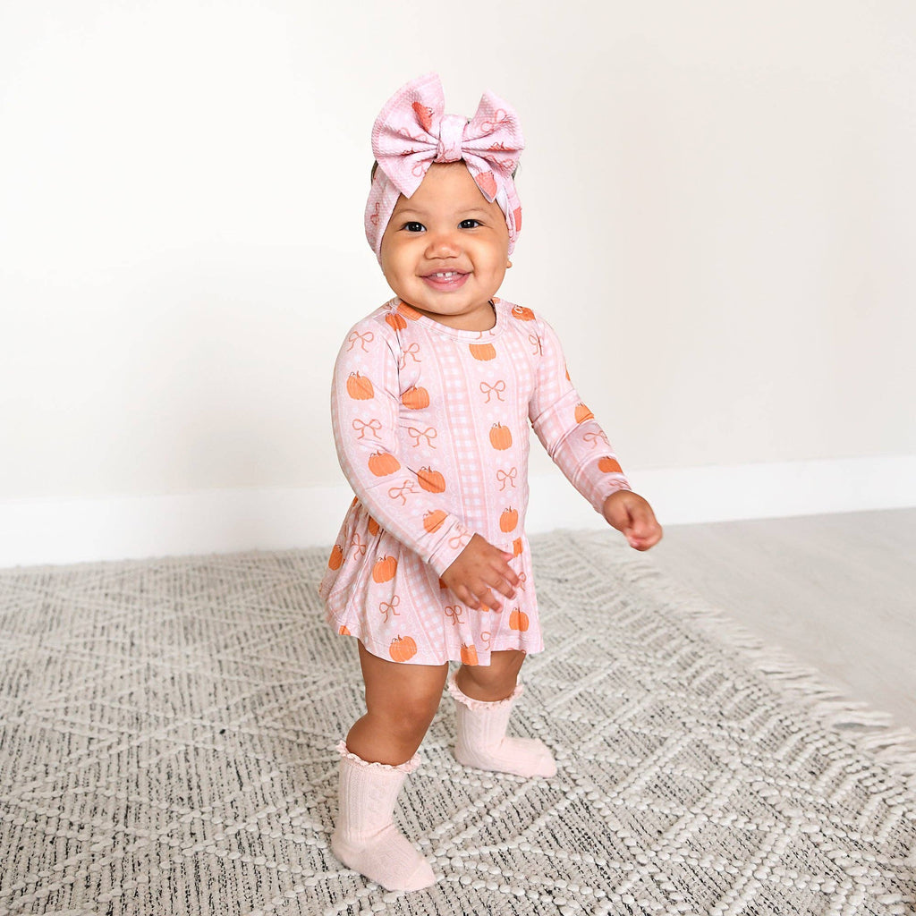 Reagan TUTU Bamboo Pumpkin Baby Dress Outfit