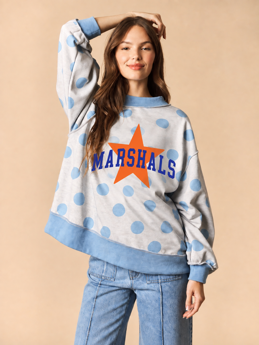 PRE ORDER- Light blue polka dot