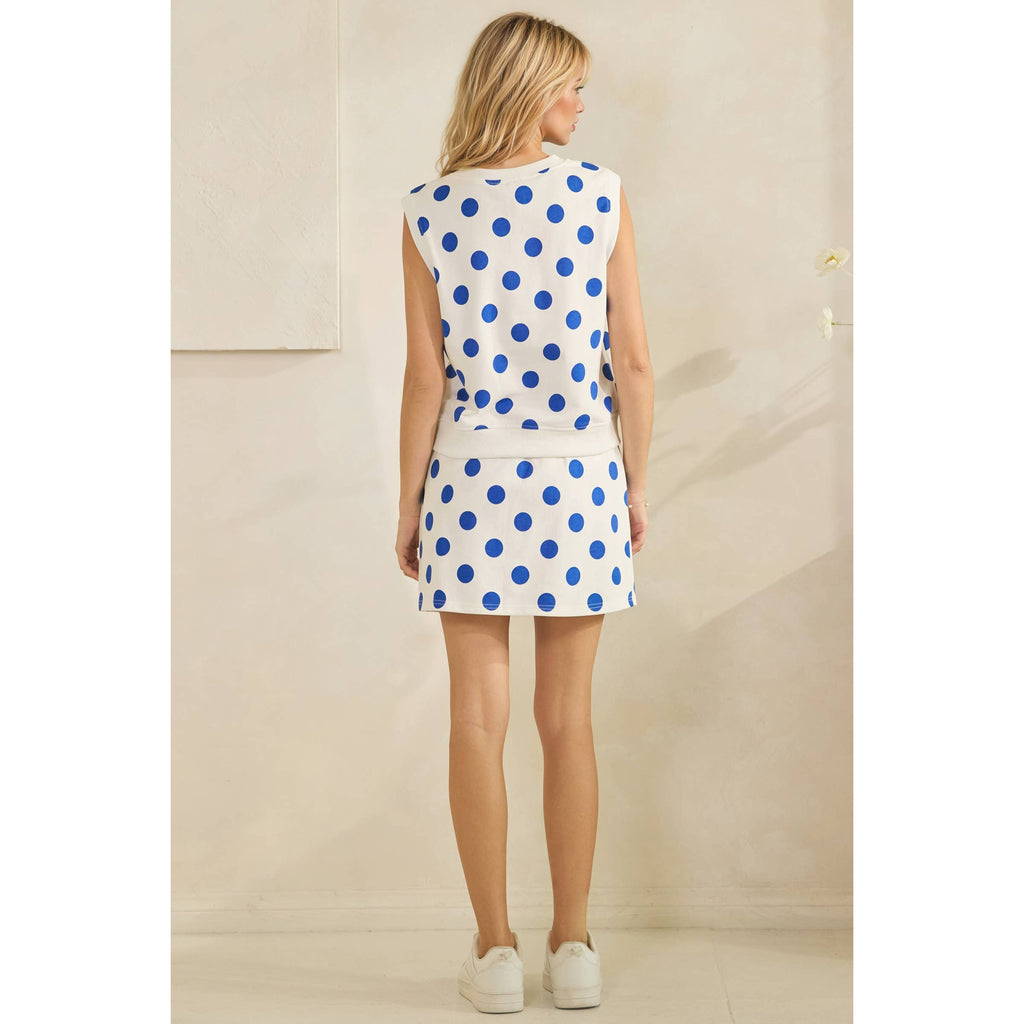 Royal Polka Dot Skort Set
