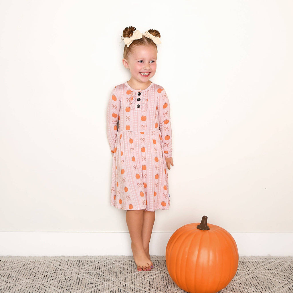 Reagan TUTU DRESS Bamboo Pumpkin Kids Outfit