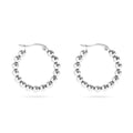 18K Gold PVD Stainless Steel Circle Ball Hoop Earrings : Stainless