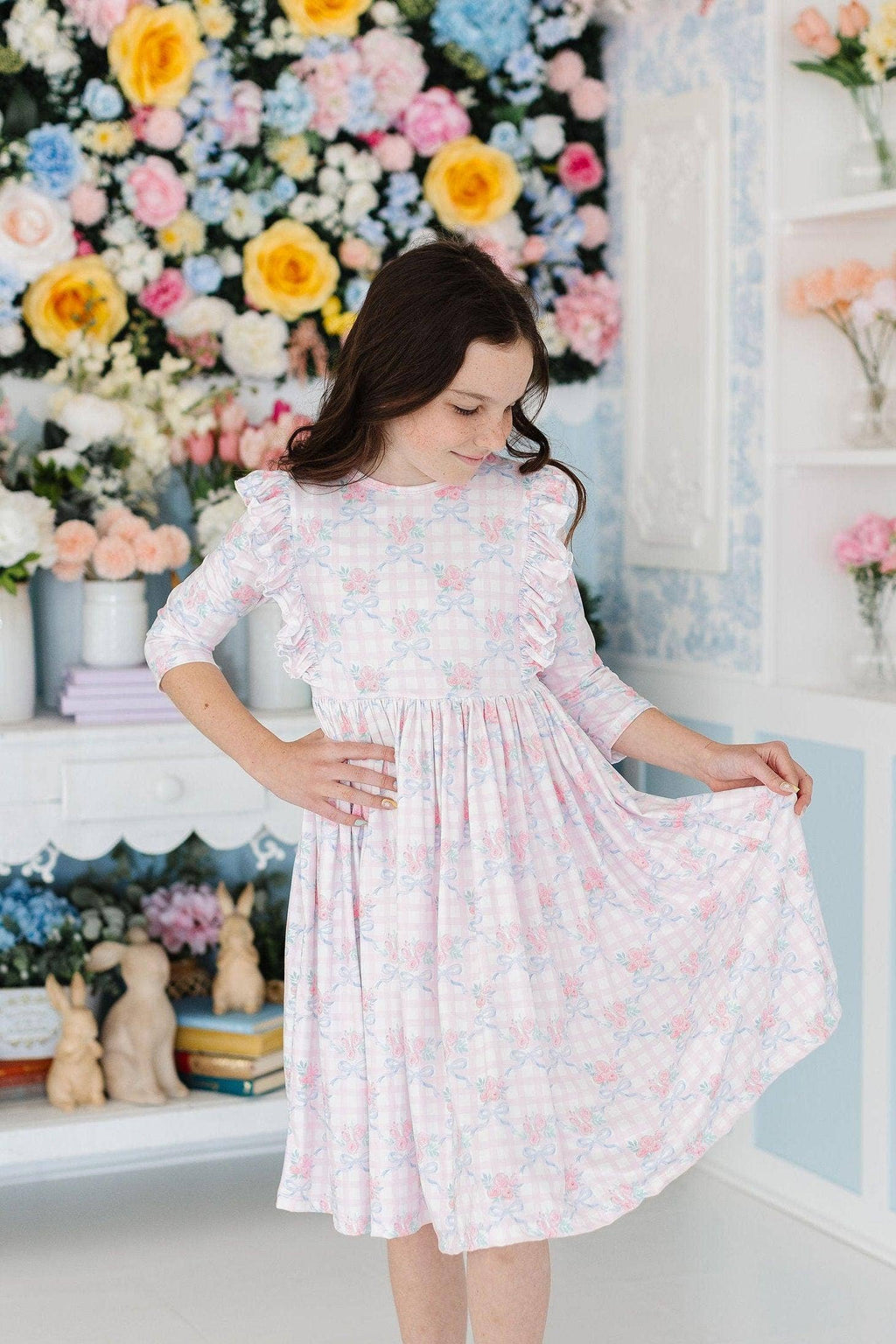 Ribbons & Roses Ruffle Twirl Dress