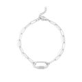 18K Gold PVD Stainless Steel Paperclip Carabiner Bracelet: Stainless