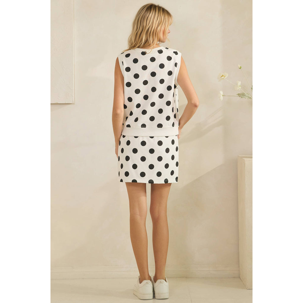 Royal Polka Dot Skort Set