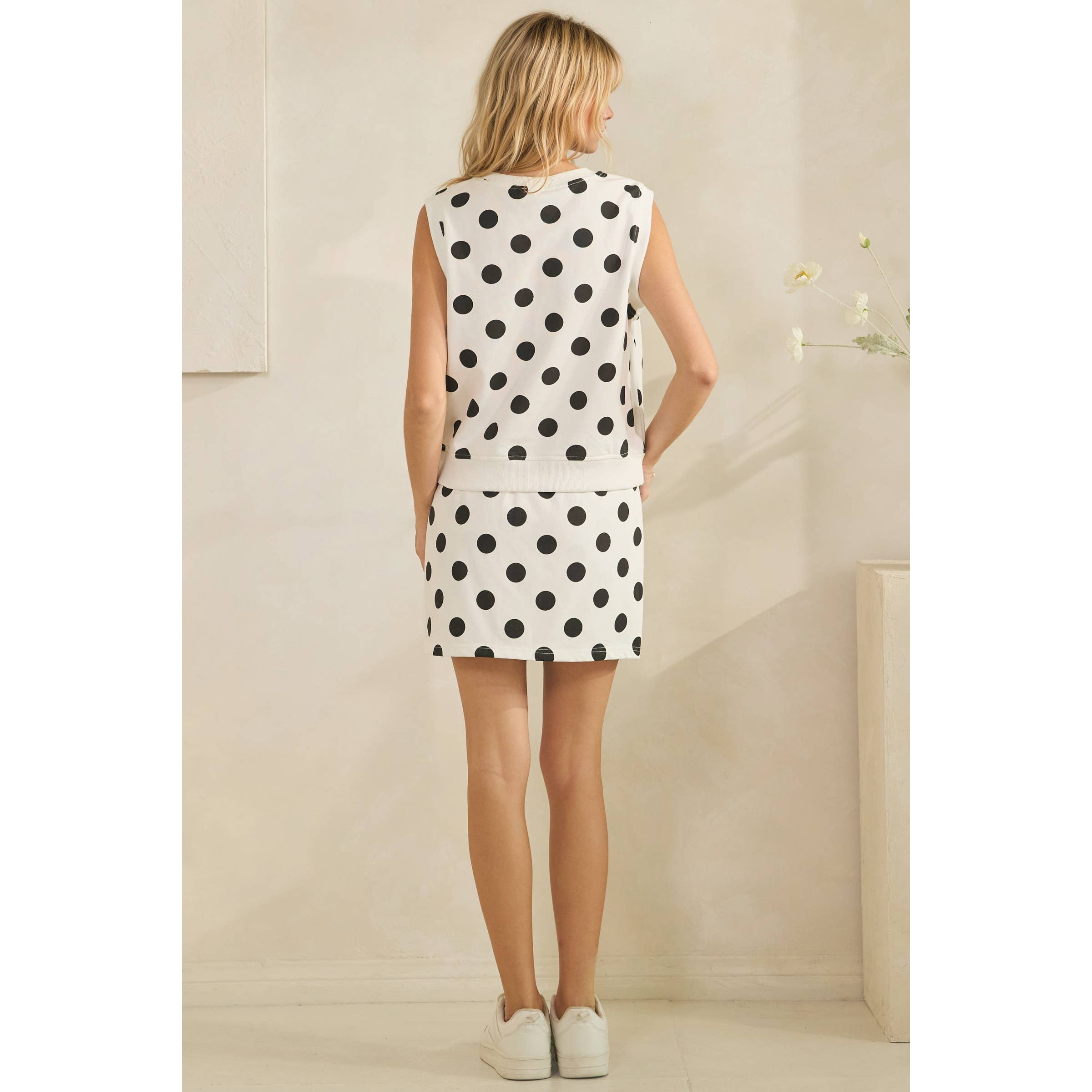 Royal Polka Dot Skort Set