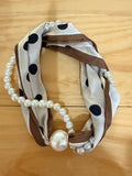 Polka dot pearl necklace