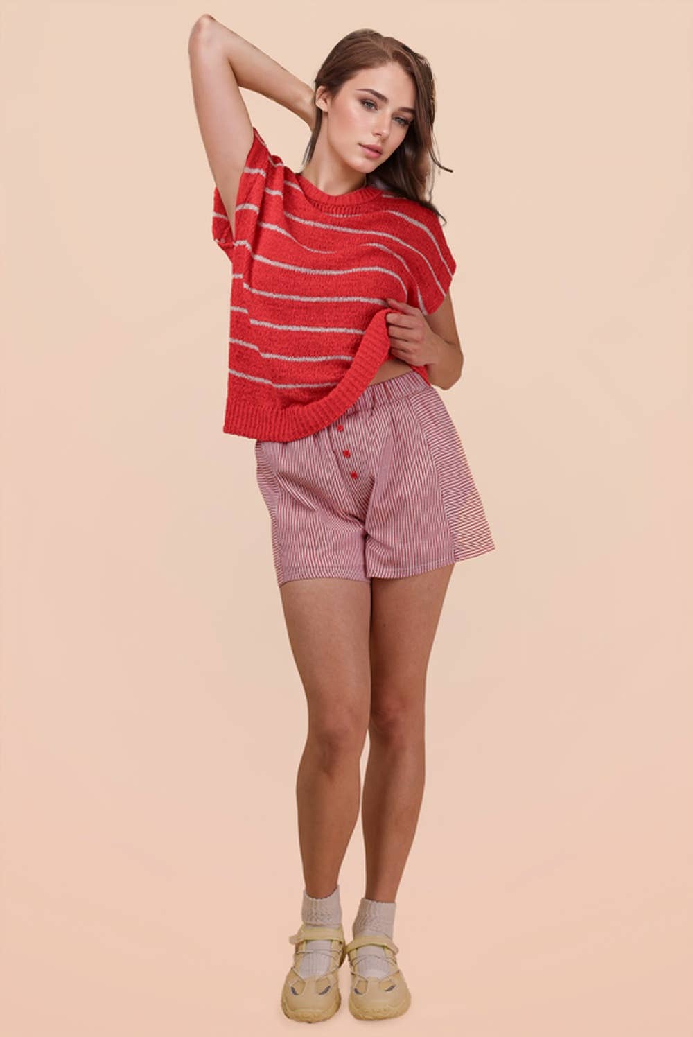 NP70735-Striped & Checker Boxer Shorts