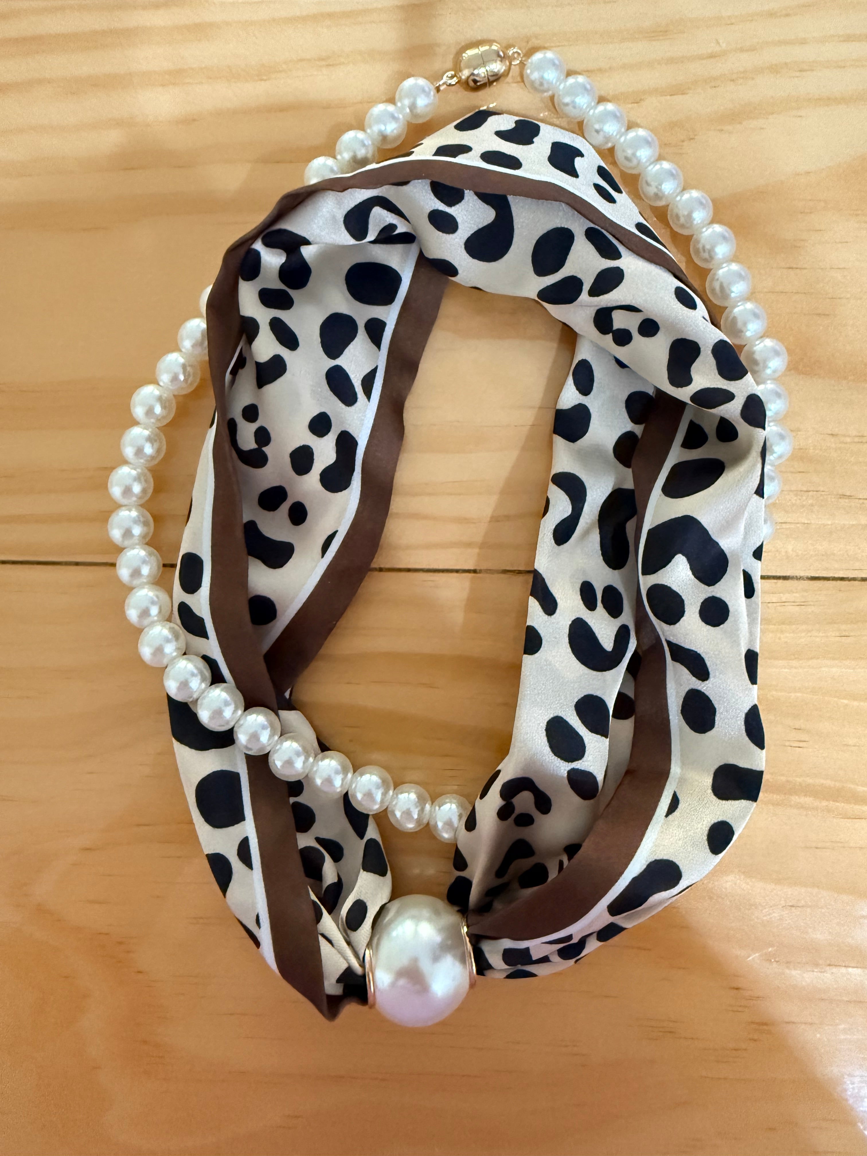 Cheetah Pearl Necklace