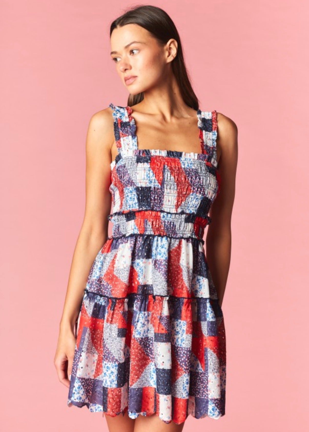 PREORDER- Americana Patchwork Dress