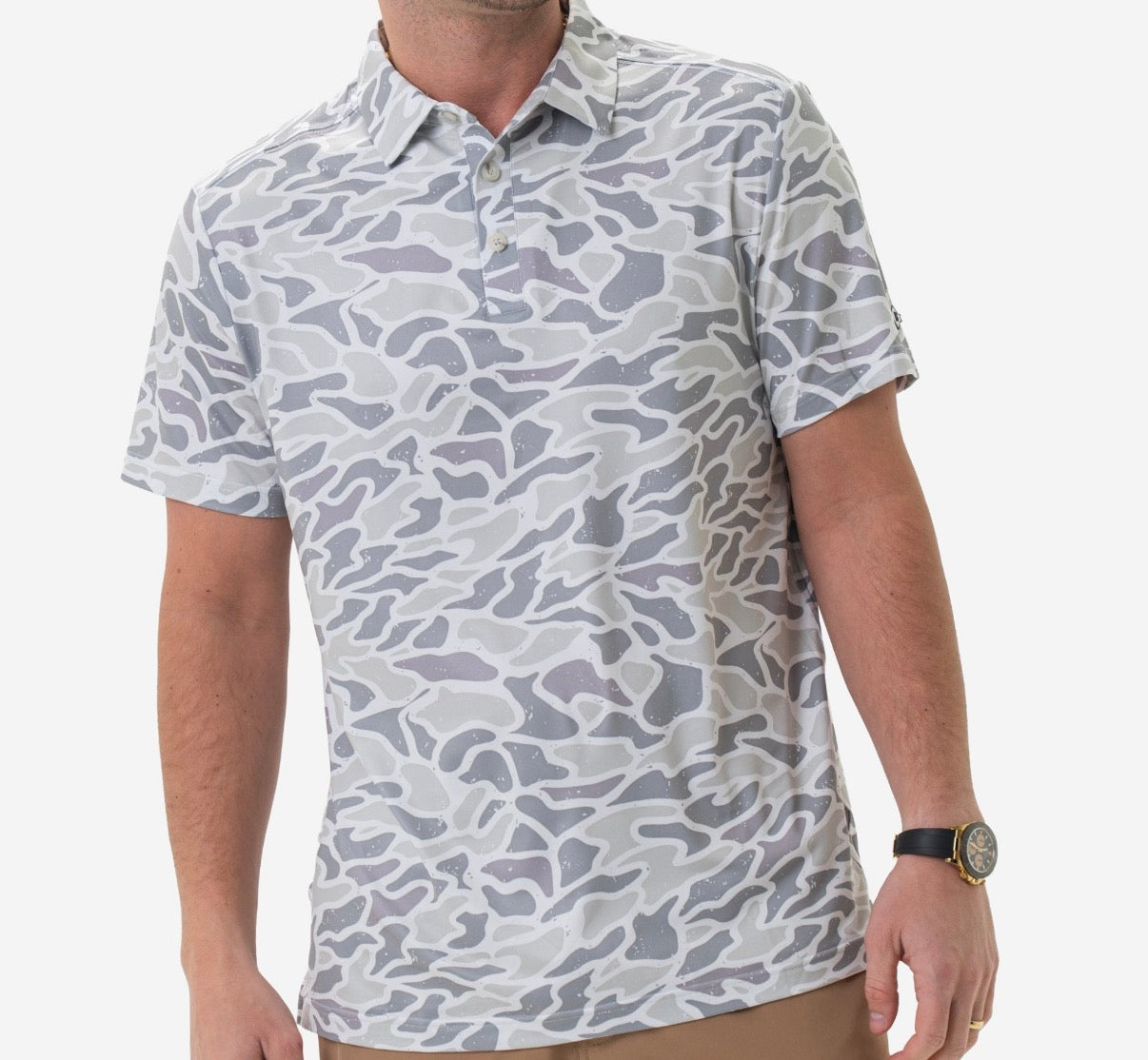 White Camo Performance Polo