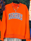 Marshals appliqué mock neck