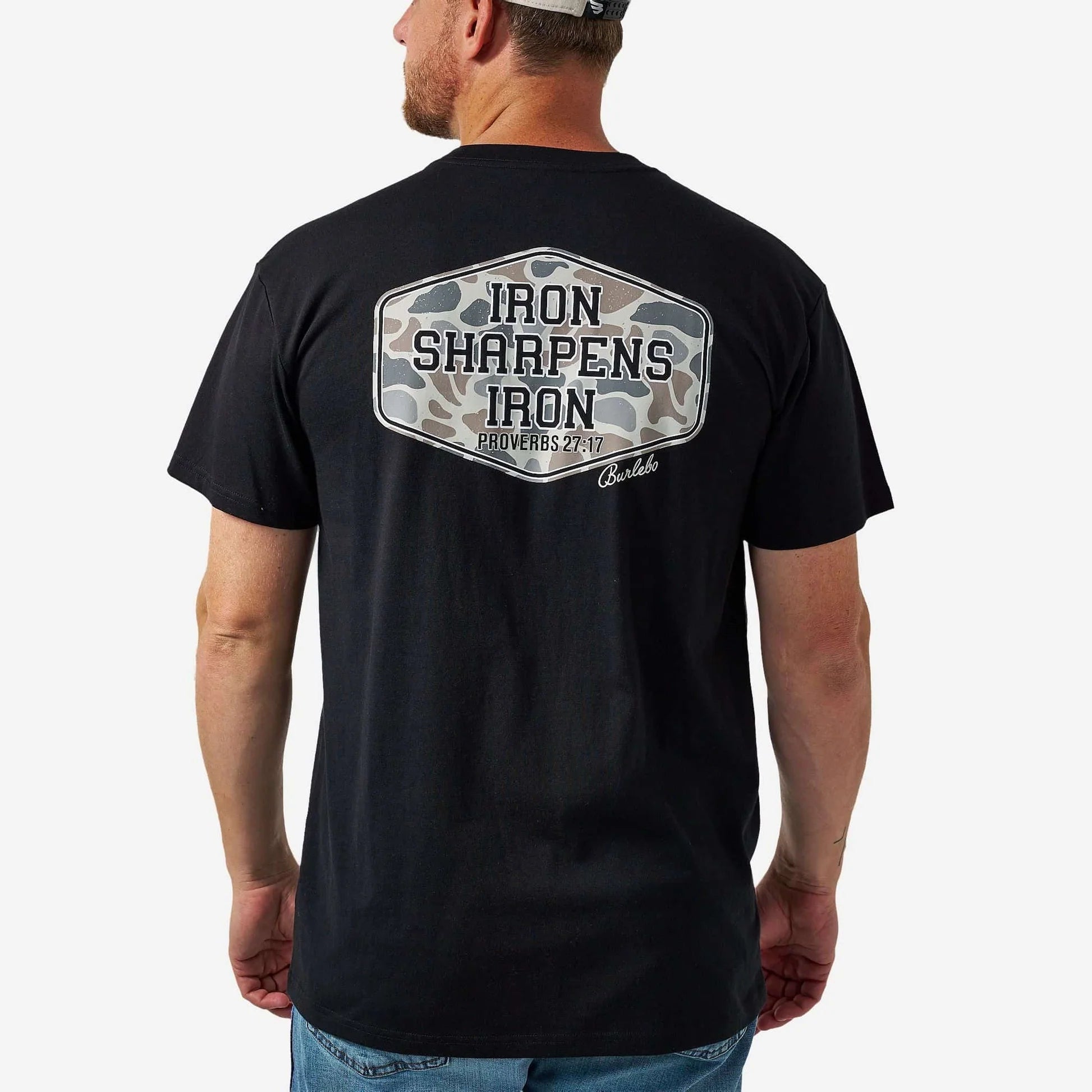 Short Sleeve Tee - Iron Sharpens Iron - Black