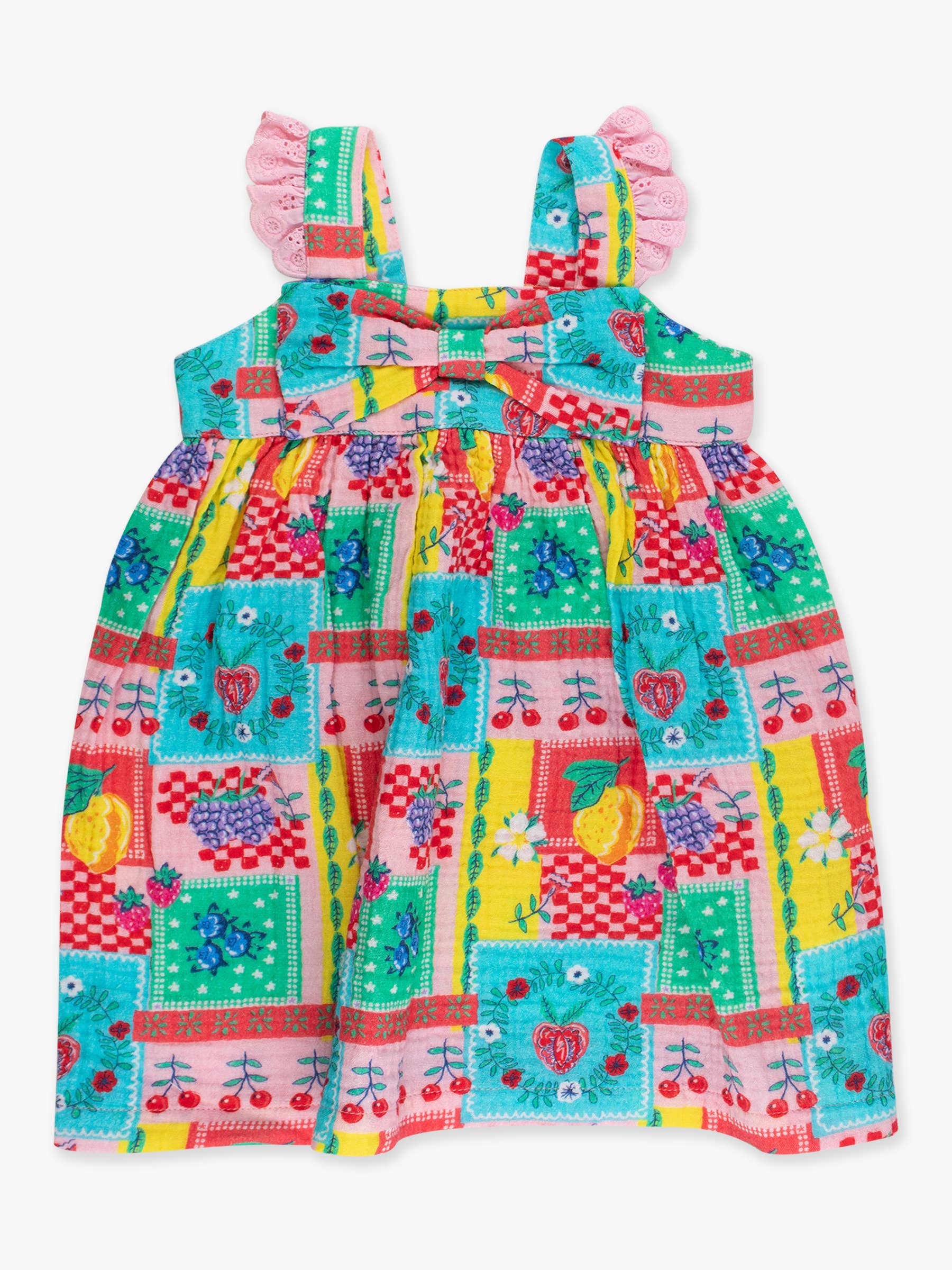 Girls Picnic Party Patchwork Dress