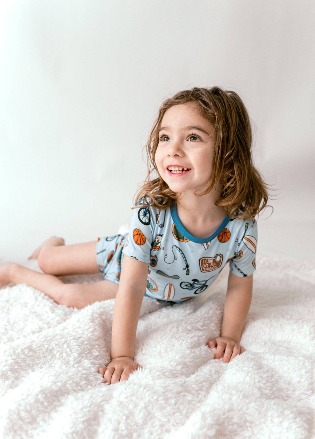 Blue “I Can Do All Things” Two-piece pajamas: 2T