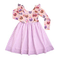 Emmy RUFFLE LONG SLEEVE DRESS Halloween Pumpkins Kids Outfit