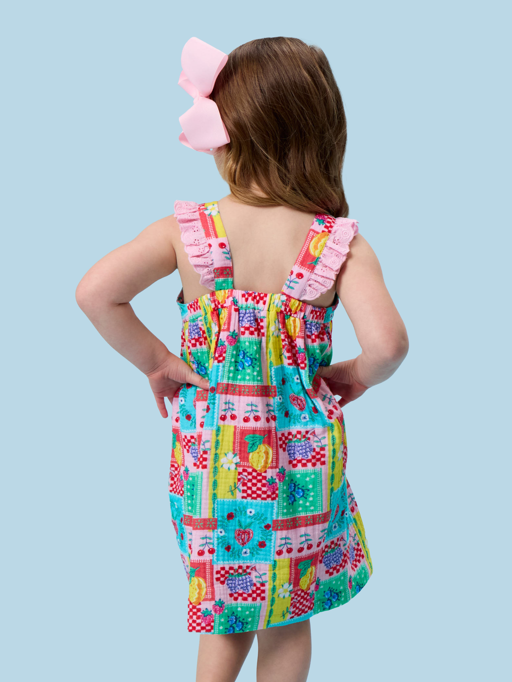 Girls Picnic Party Patchwork Dress