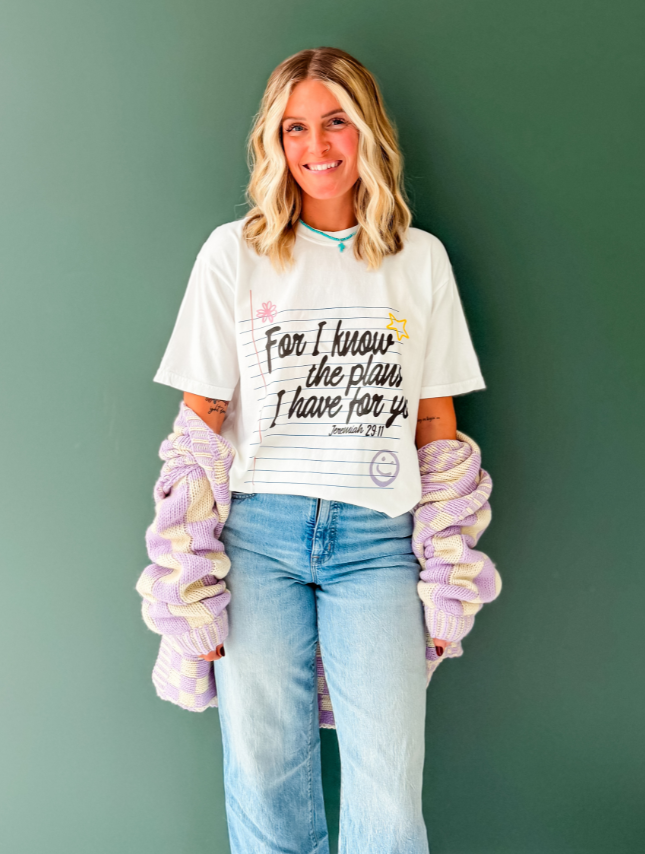 Jeremiah 29:11 Tee: White / L