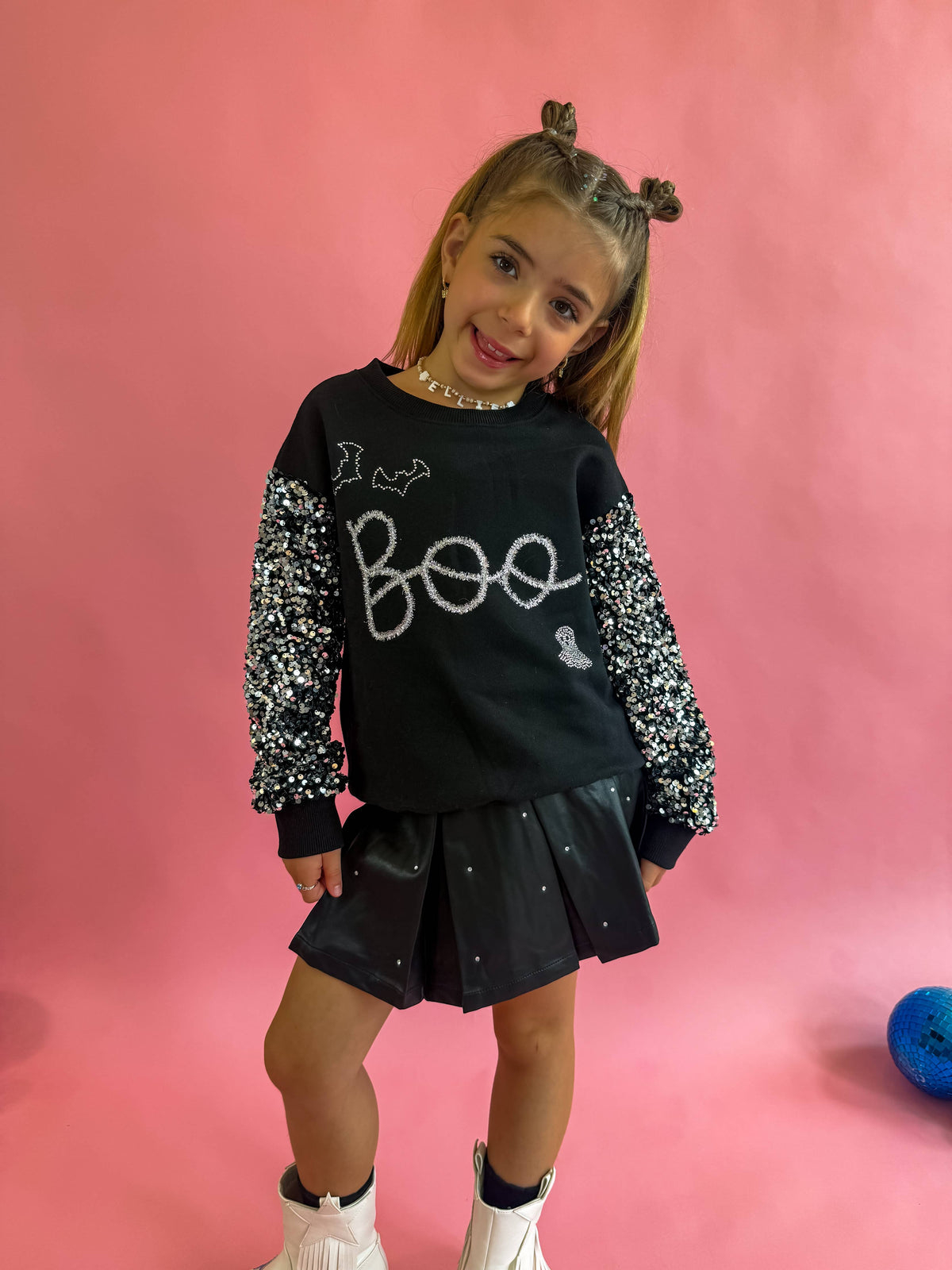 Sparkly Halloween Boo Sweatshirt
