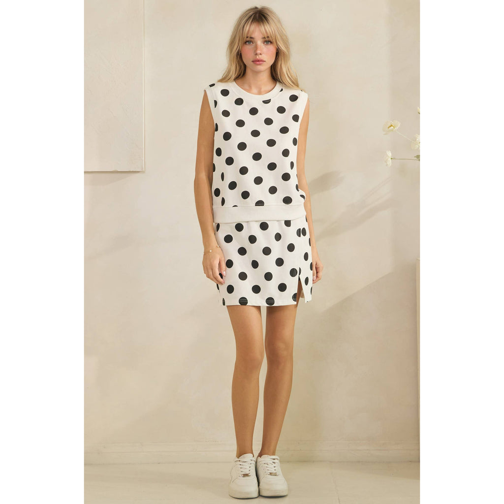 Royal Polka Dot Skort Set