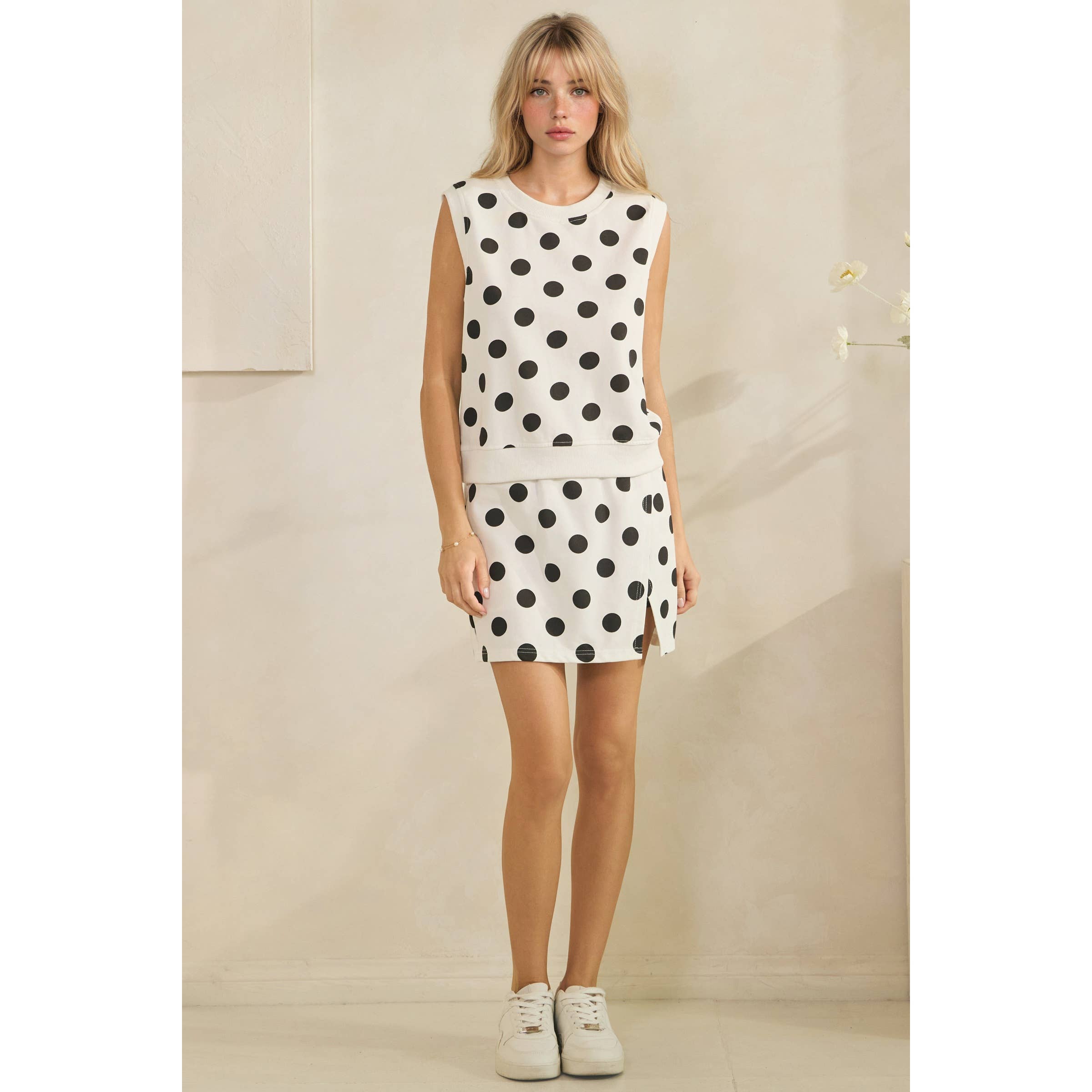 Royal Polka Dot Skort Set