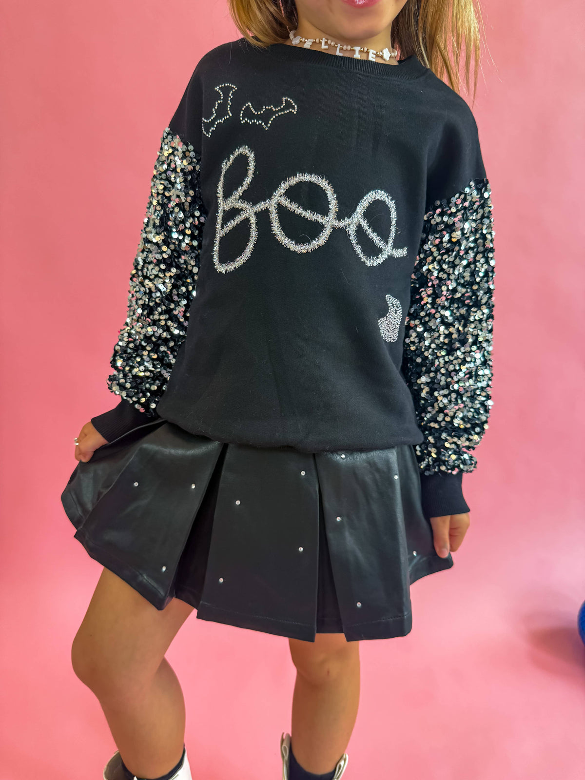 Sparkly Halloween Boo Sweatshirt