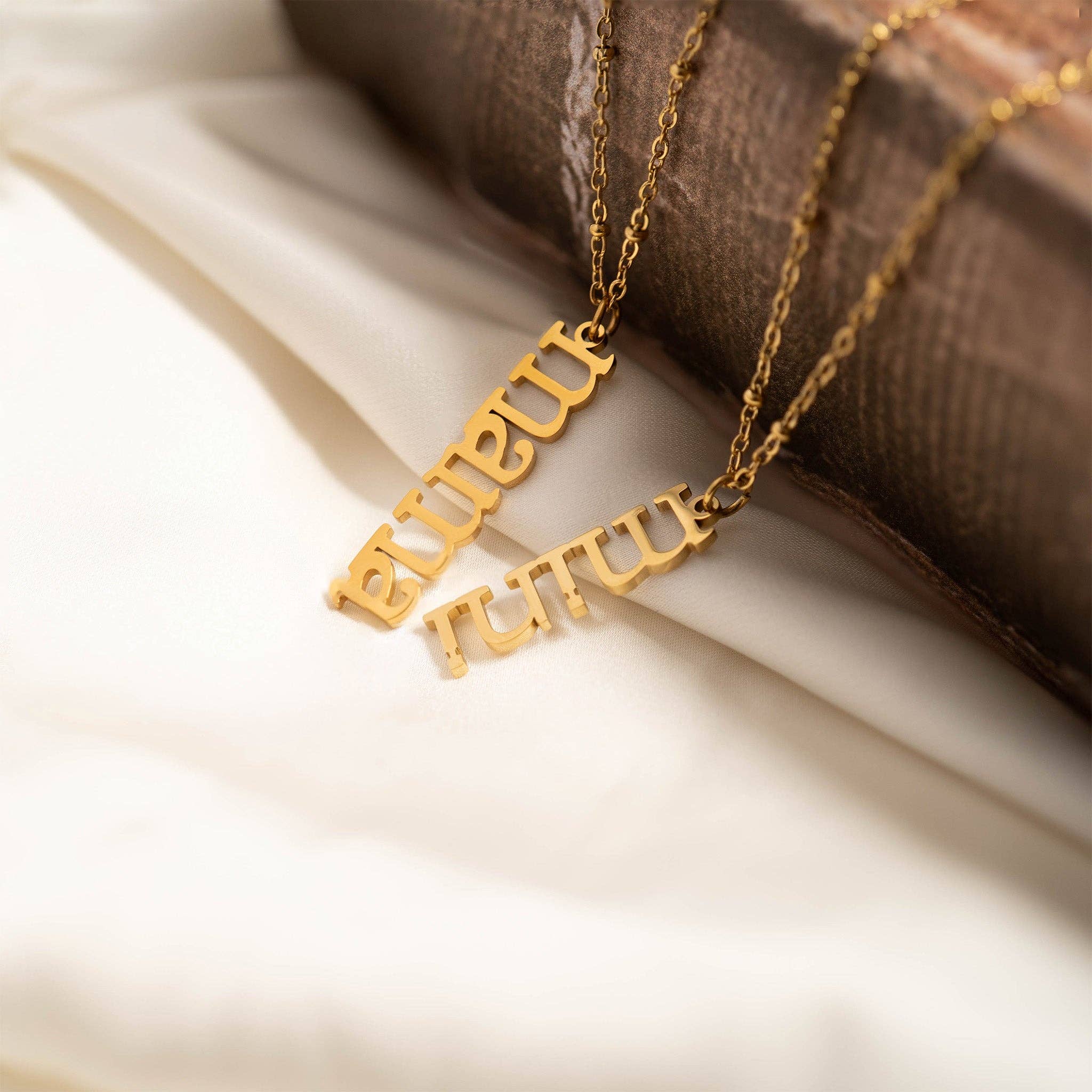 18K Gold PVD Stainless Steel Mama Charm: Stainless