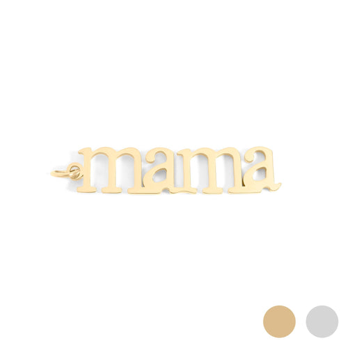 18K Gold PVD Stainless Steel Mama Charm: Stainless