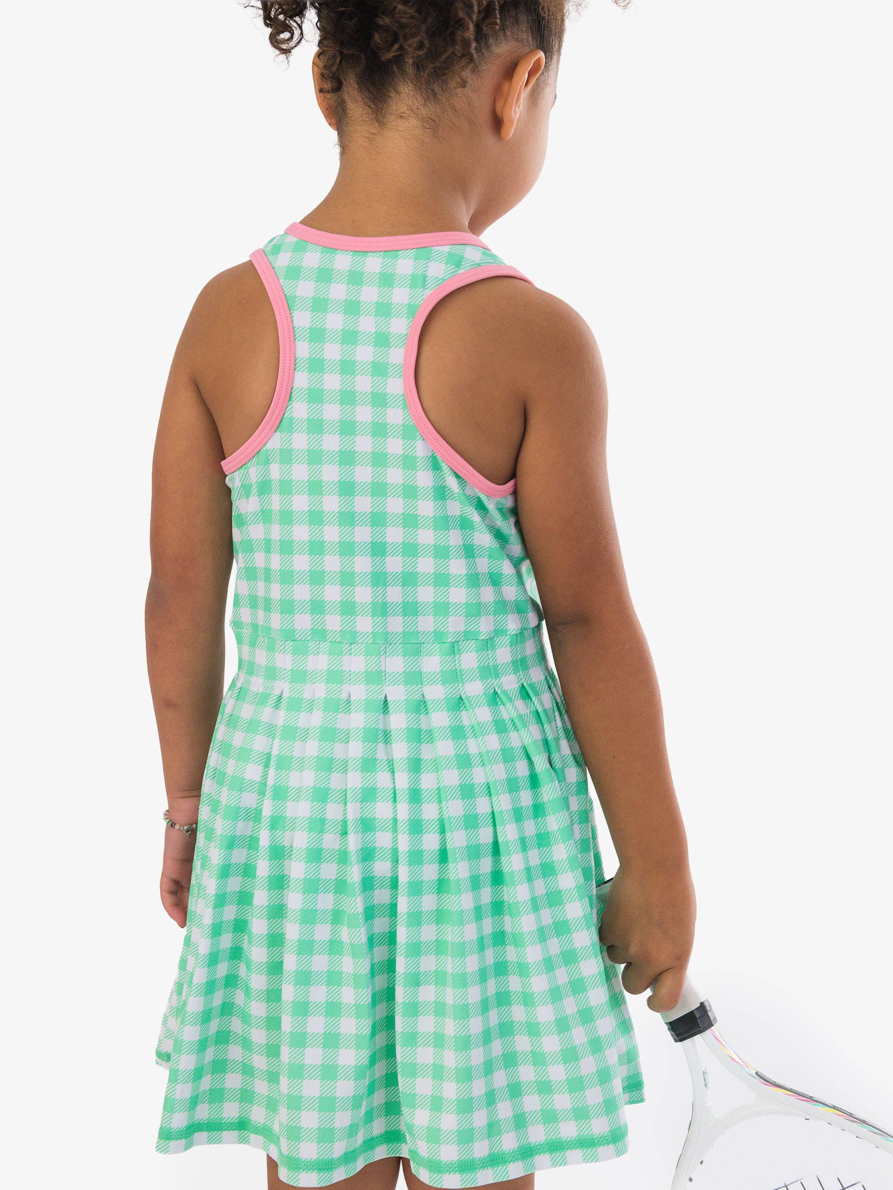 Girls Spring Green Gingham
