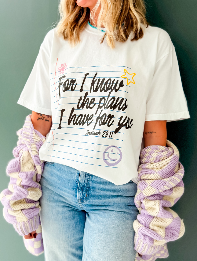 Jeremiah 29:11 Tee: White / L