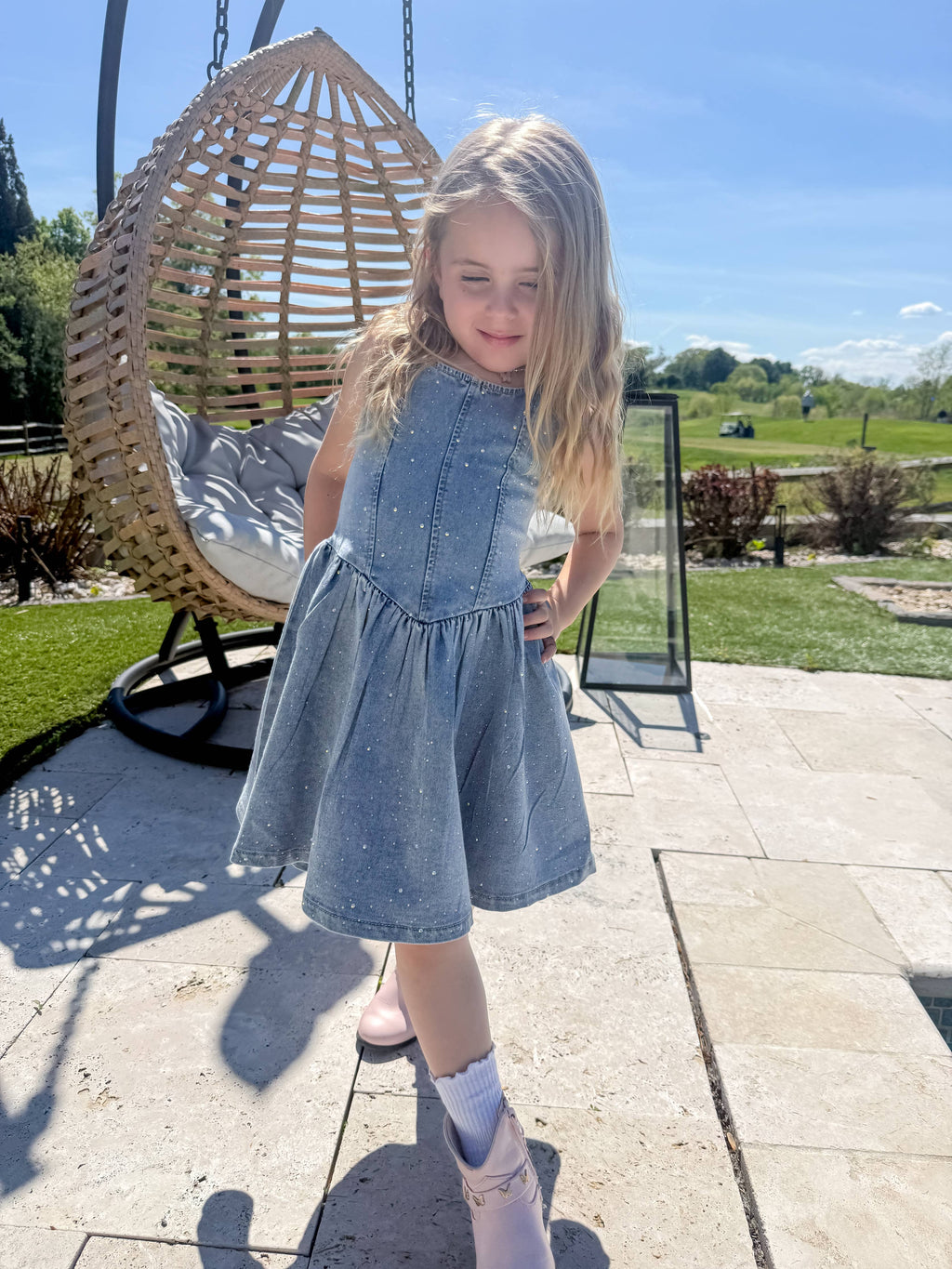 Denim Sparkle Dress✨ 