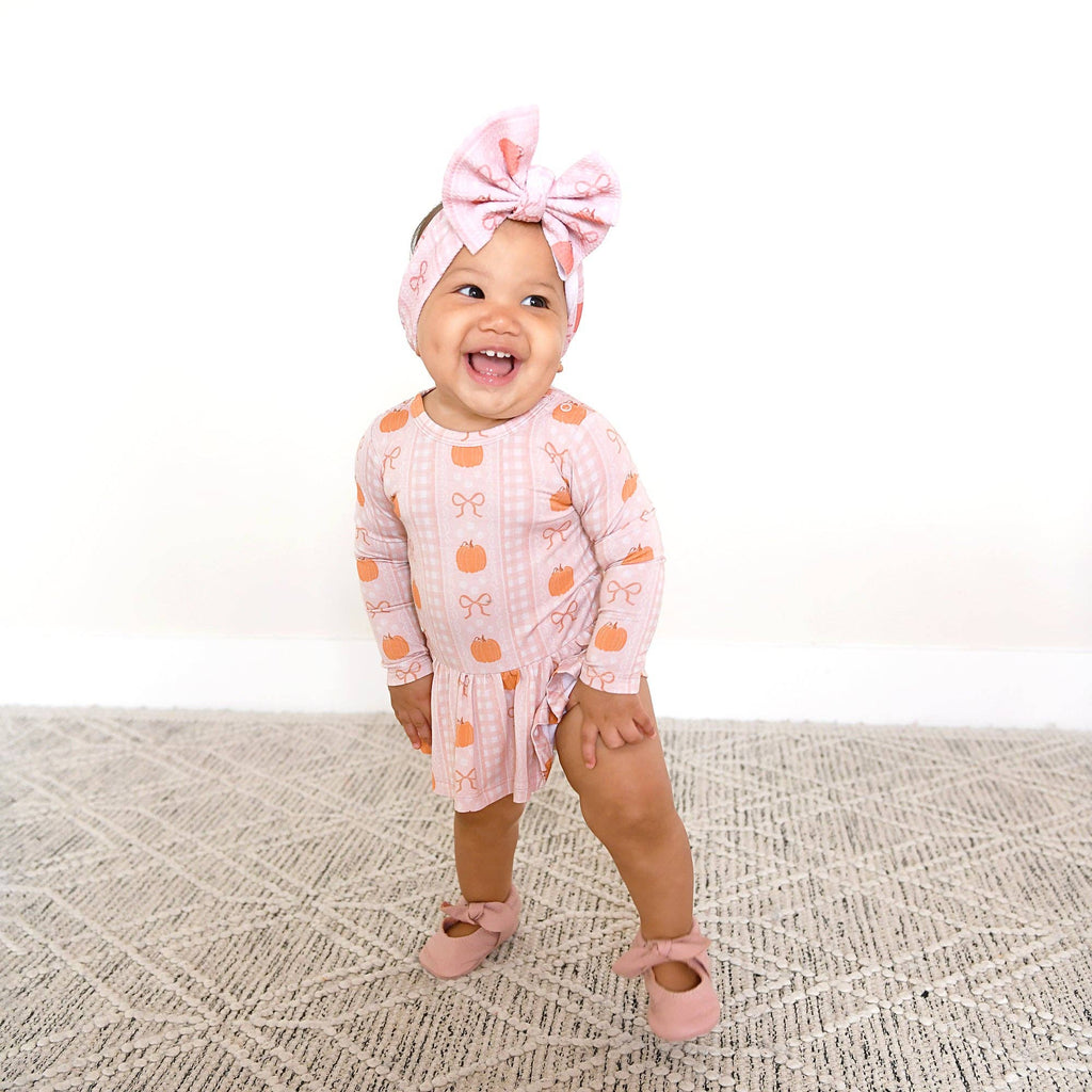 Reagan TUTU Bamboo Pumpkin Baby Dress Outfit
