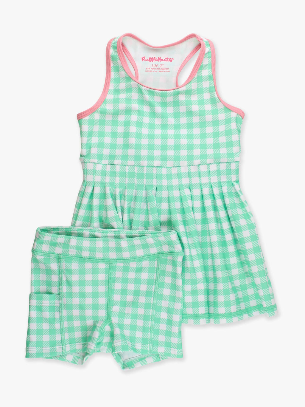 Girls Spring Green Gingham